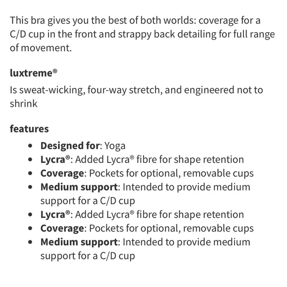 NWT Lululemon free to be serene bra - Picture 7 of 10